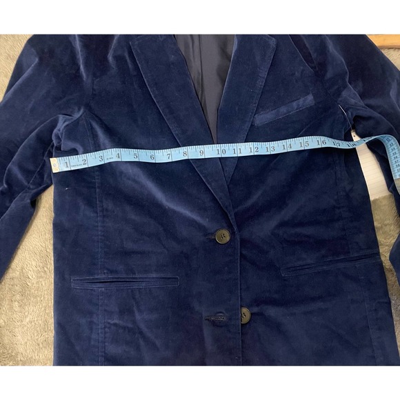 Gap Women - Velvet Blazer / PANGEA BLUE / size S / NWOT - Picture 4 of 5